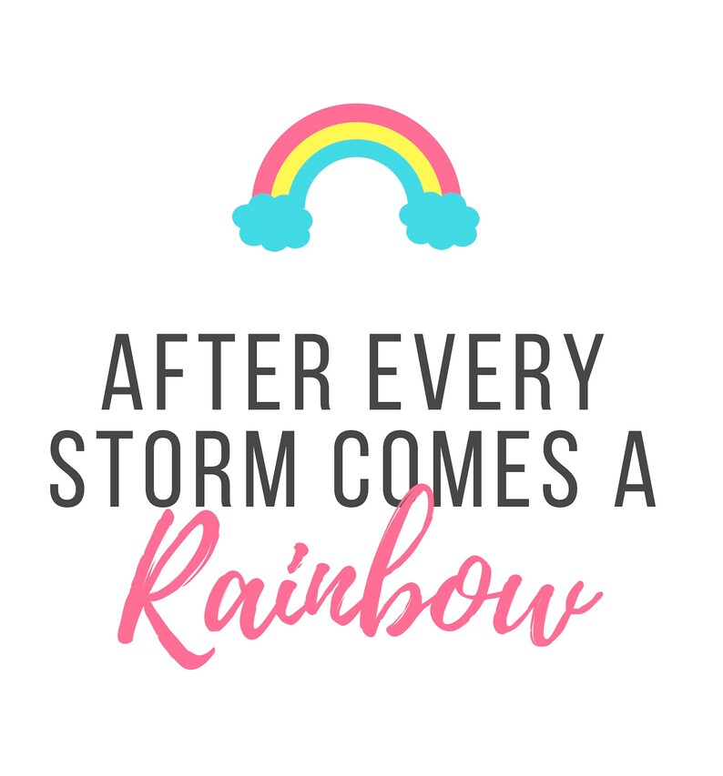 After Every Storm Comes A Rainbow Card Pregnancy Etsy