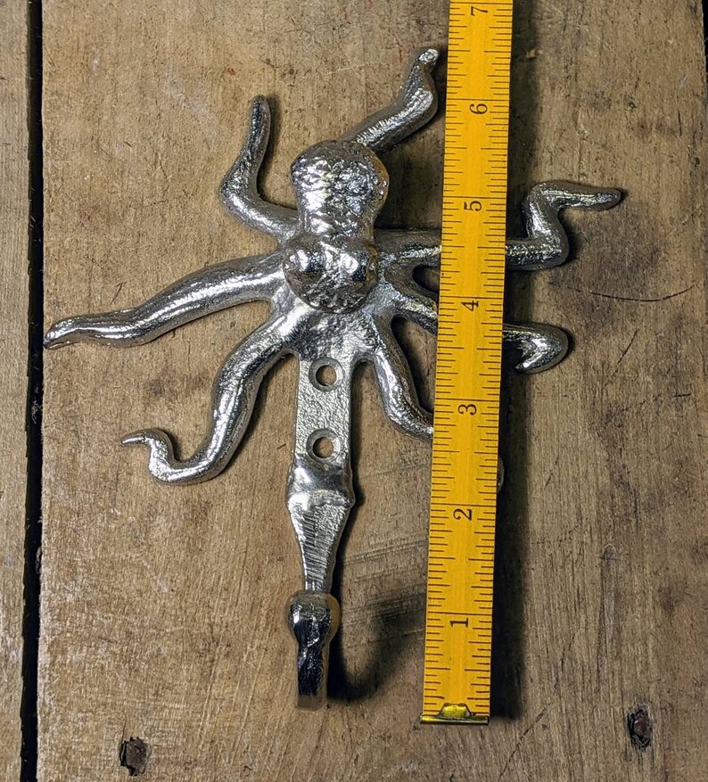 Nickel Octopus Coat Hook Etsy