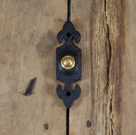 Ornate Iron Door Bell Button Mechanism