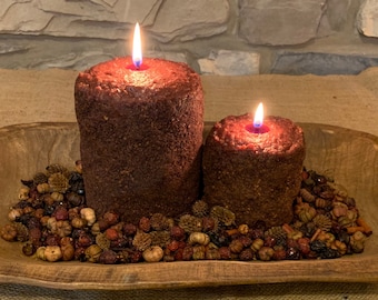 Colonial Sampler Homestead Hearth Pillar Candle