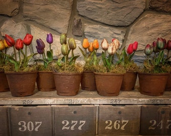 Primitive Tulip Pots