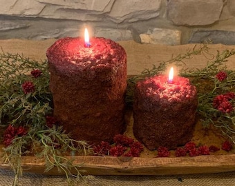 Cranberry Clove Homestead Hearth Pillar Candle