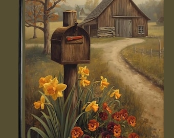 Spring Lane Mailbox 12.5x17.25 Garden Flag