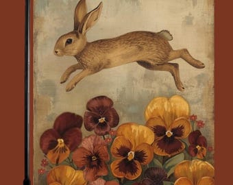 Leaping Rabbit 12.5"x17.25" Garden Flag