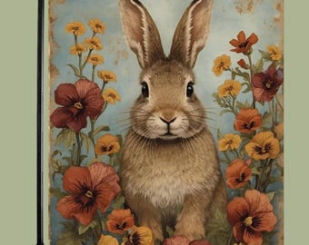 Bunny & Pansies 12.5"x17.25" Garden Flag