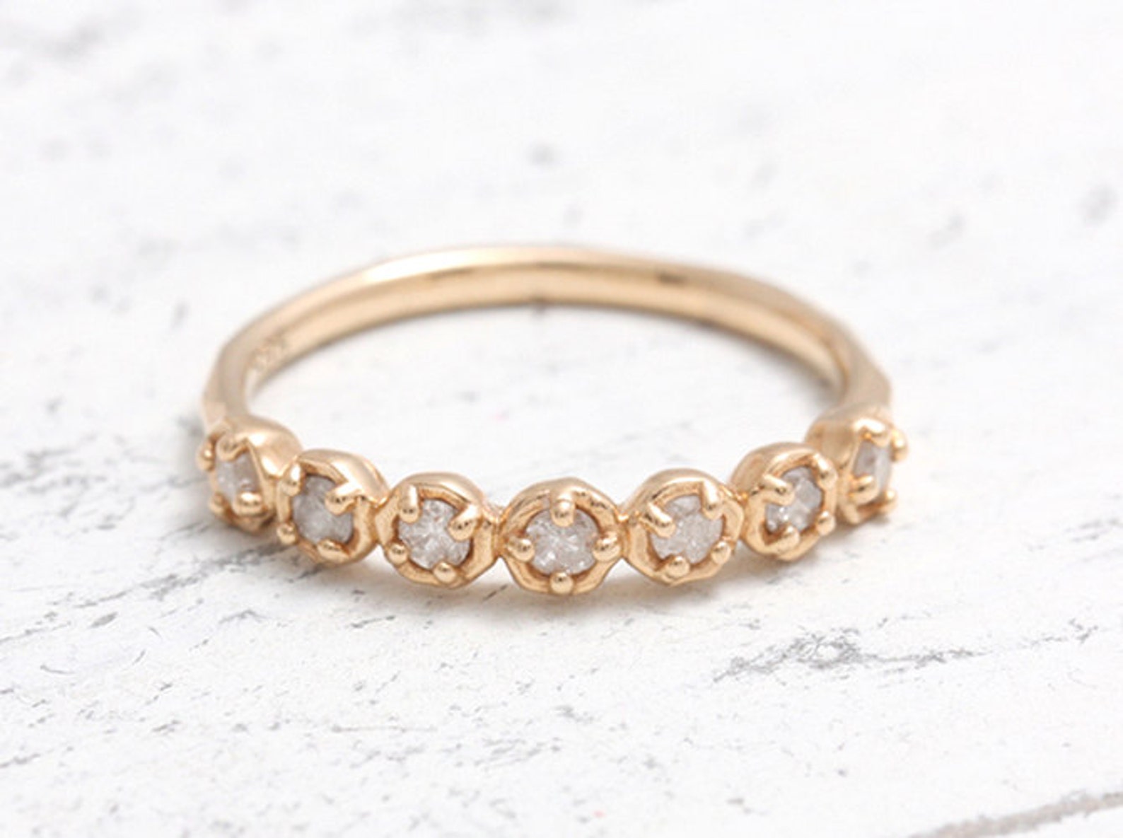 0.03ct Milky Gray Genuine Diamonds Natural Bezel 4 Prong Etsy