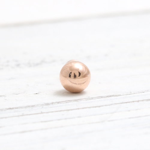 14K or 18K shops Solid Gold 6mm Ball Dot Cartilage, Conch, Helix, Lobe Piercing Earring- 16g, 18g/ 1pcs