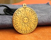 Fourth Pentacle of Mercury necklace, Solomonic pentacle of Mercury pendant