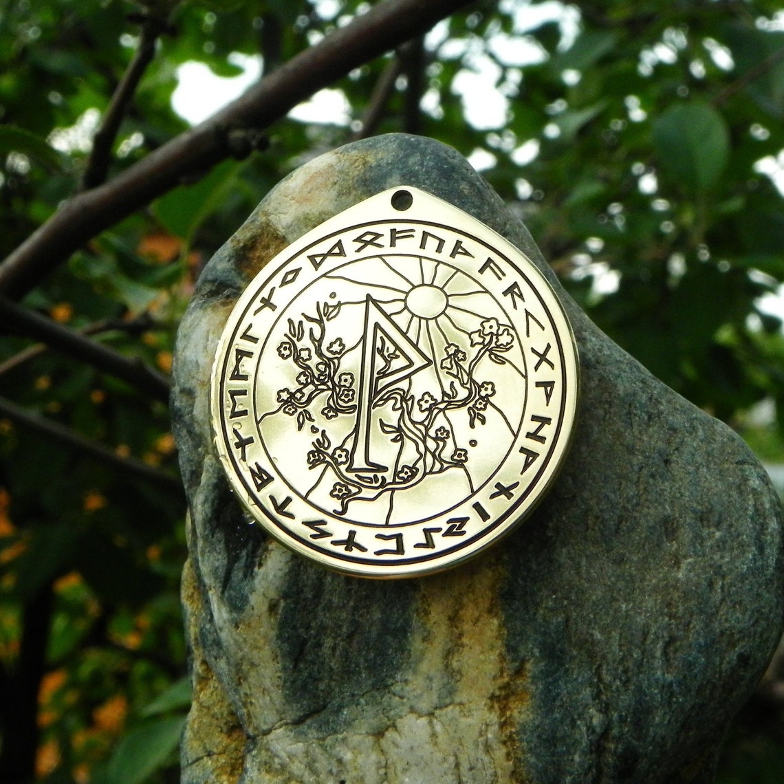 Wunjo Runenkreis Amulett Wunjo Rune Simbol Entwicklung Etsy