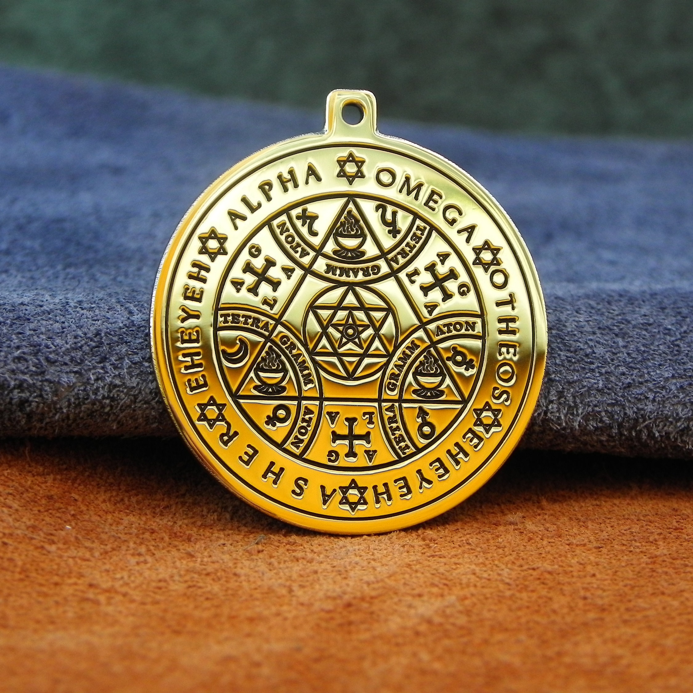 Enochian Angel Magic Amulet Alpha and Omega AGLA | Etsy