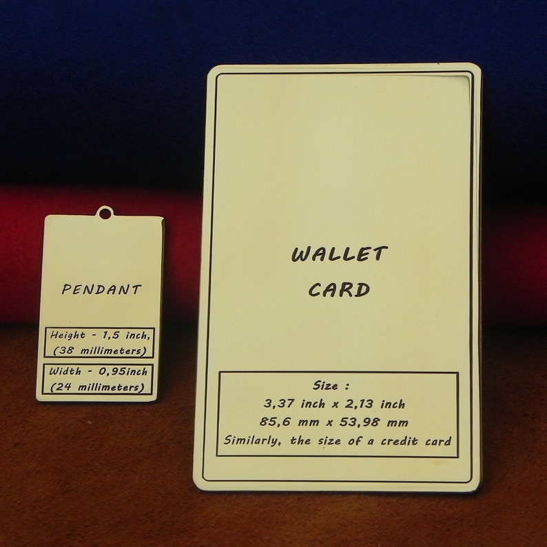 Amulet of the greatest fortune and long life The Mystery of the Fourth Seal Pendant or Wallet insert card 6th and 7th Books of Moses