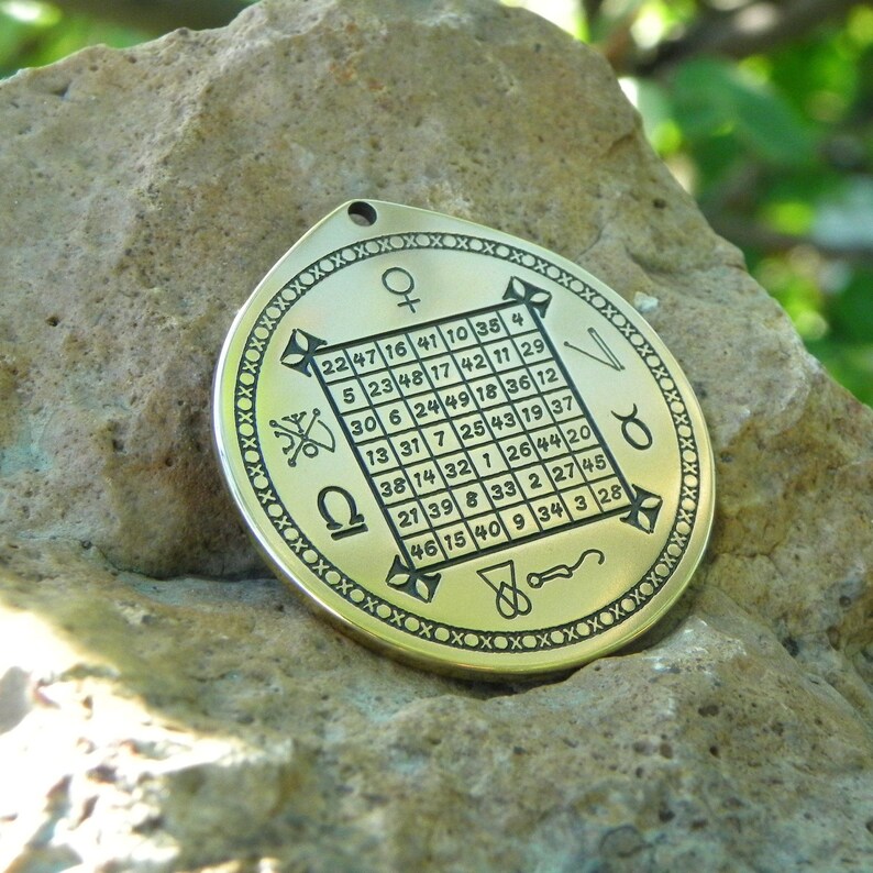 Venus Magic Square Venus Necklace Occult Jewelry Etsy
