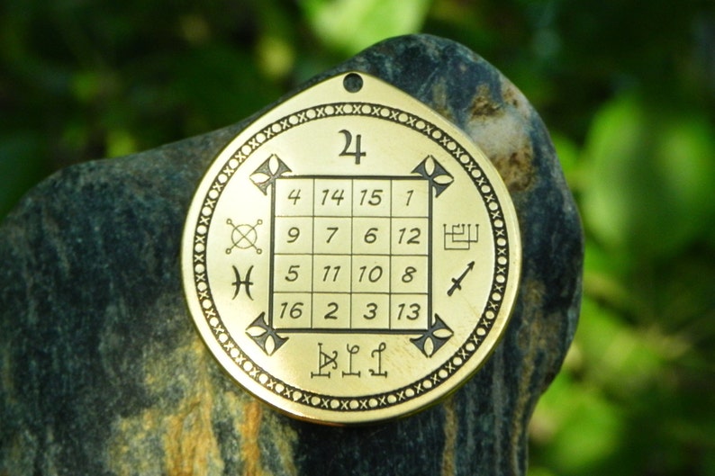 Jupiter magic square Jupiter necklace occult jewelry Etsy