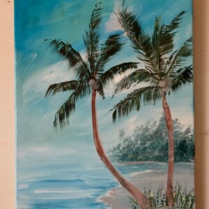 Palm Trees2/ 11x14 oil painting