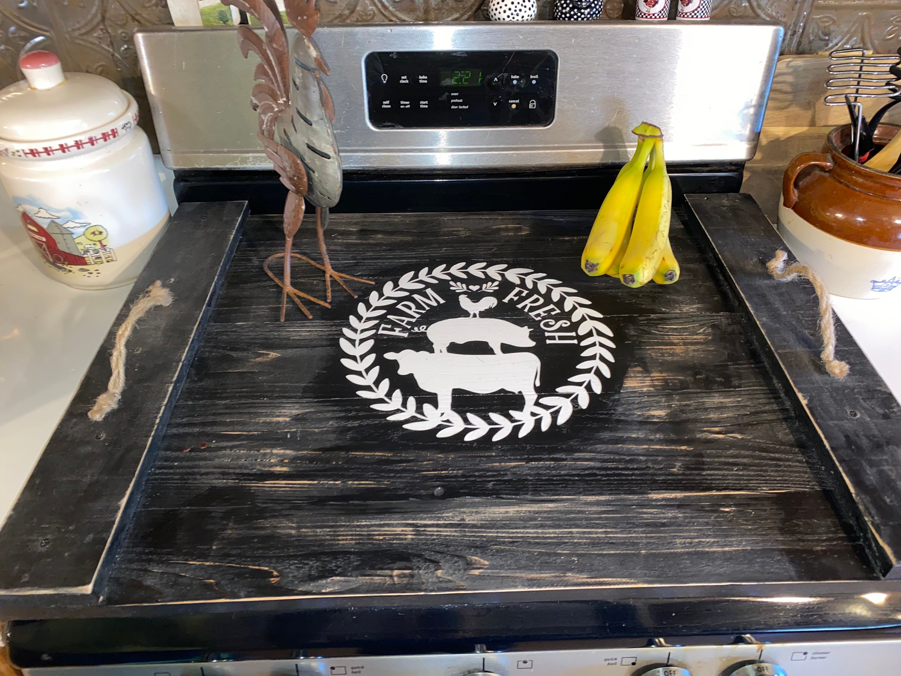 glass top oven cover