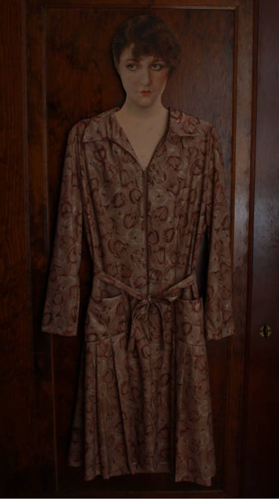 Women's Beige and Brown Vintage Dress - image 2