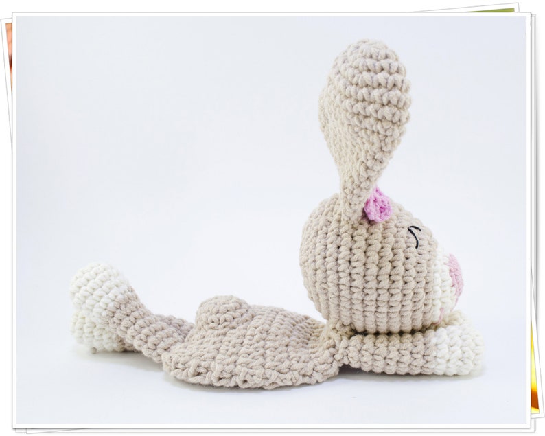 Crochet Bear and Bunny Baby Lovey PDF Pattern/Crochet Teddy Bear Snuggler/Crochet Bunny Snuggler/Crochet Security Blanket/Ragdoll Pattern image 5