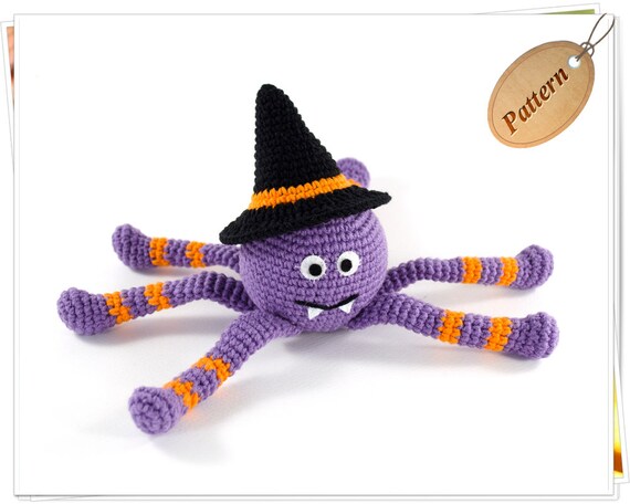 Crochet Amigurumi Spider Patter, Crochet Halloween Spider PDF, Spider PDF Crochet Pattern, Crochet Halloween Pattern, DIY Halloween Decor
