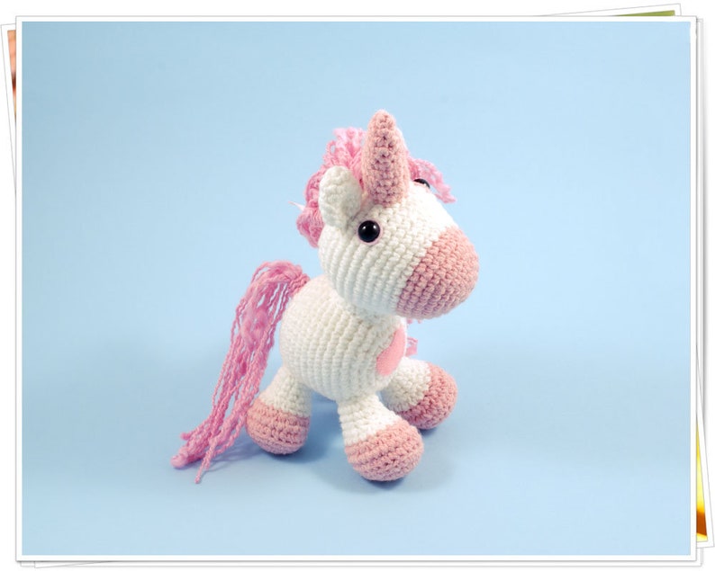 Crochet Amigurumi Pink Unicorn Girl Birthday Unicorn Gift Handmade Fairy Tale Unicorn