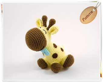 Modèle de girafe au crochet en amigurumi : tutoriel pour jouet pour bébé (PDF)