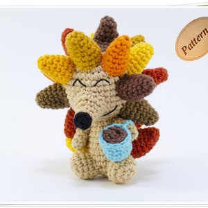 Crochet Hedgehog PDF Pattern/Amigurumi Cute Hedgehog Tutorial/Crochet Woodland Animal Pattern/DIY Hedgehog Toy/Crocheted Hedgehog Pattern