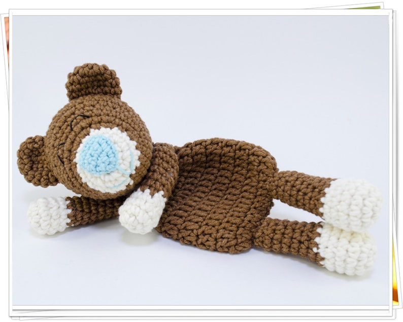 Crochet Bear and Bunny Baby Lovey PDF Pattern/Crochet Teddy Bear Snuggler/Crochet Bunny Snuggler/Crochet Security Blanket/Ragdoll Pattern image 2