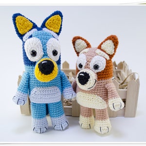 Cucciolo Heeler marrone all'uncinetto/Schema Heeler Amigurumi/Cane bovino all'uncinetto PDF/Schema cane all'uncinetto/PDF Cucciolo Heeler/Tutorial Bingo all'uncinetto immagine 7