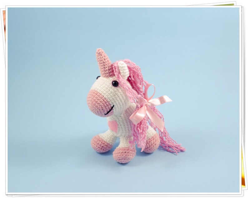 Crochet Amigurumi Pink Unicorn Girl Birthday Unicorn Gift Handmade Fairy Tale Unicorn