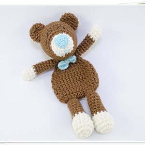 Crochet Bear and Bunny Baby Lovey PDF Pattern/Crochet Teddy Bear Snuggler/Crochet Bunny Snuggler/Crochet Security Blanket/Ragdoll Pattern image 7