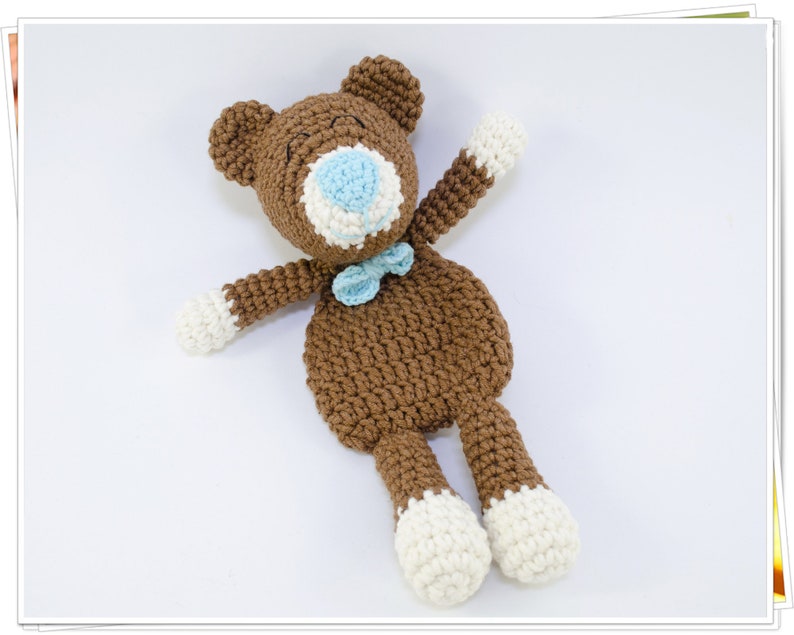 Crochet Bear and Bunny Baby Lovey PDF Pattern/Crochet Teddy Bear Snuggler/Crochet Bunny Snuggler/Crochet Security Blanket/Ragdoll Pattern image 7