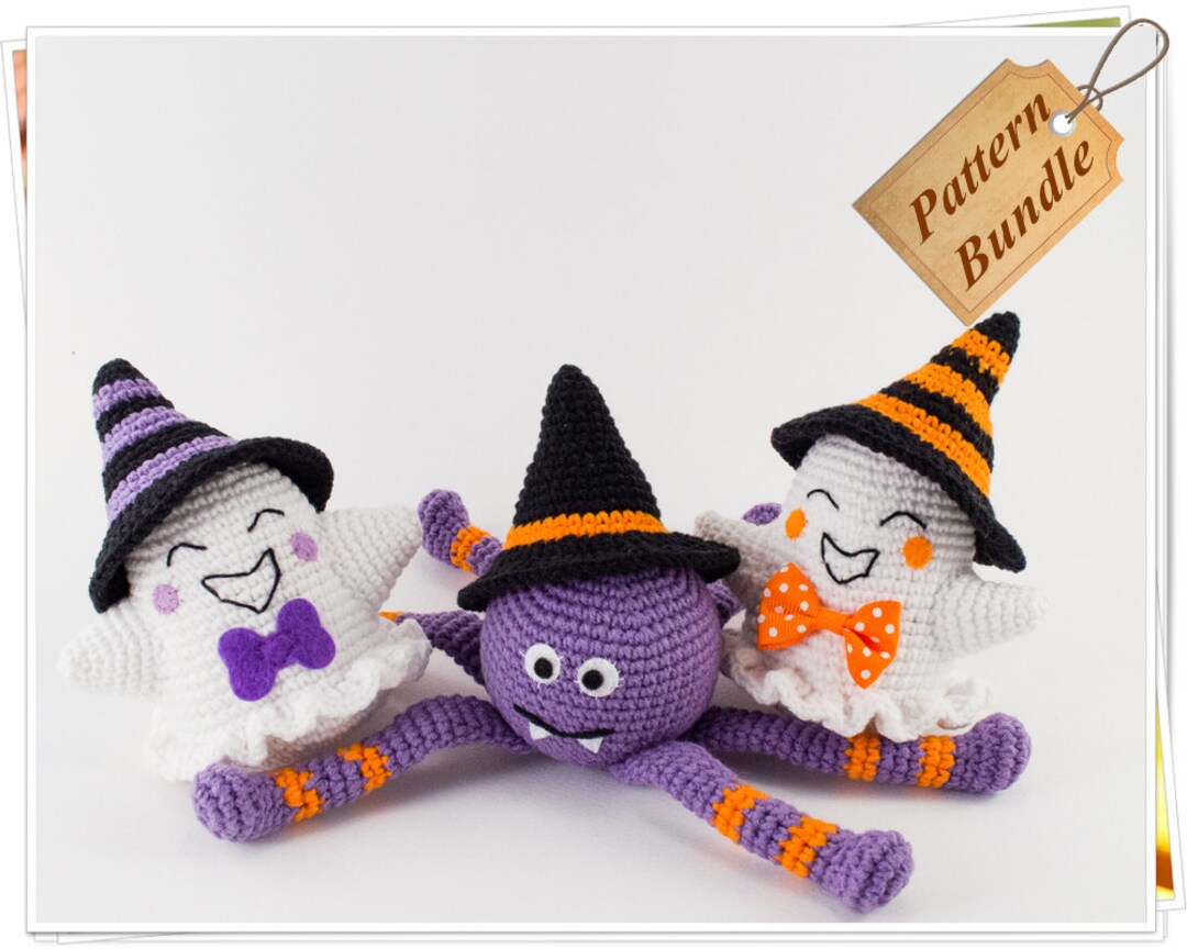 Crochet Pattern Bundle: Halloween Ghost Crochet Pattern, Amigurumi ...