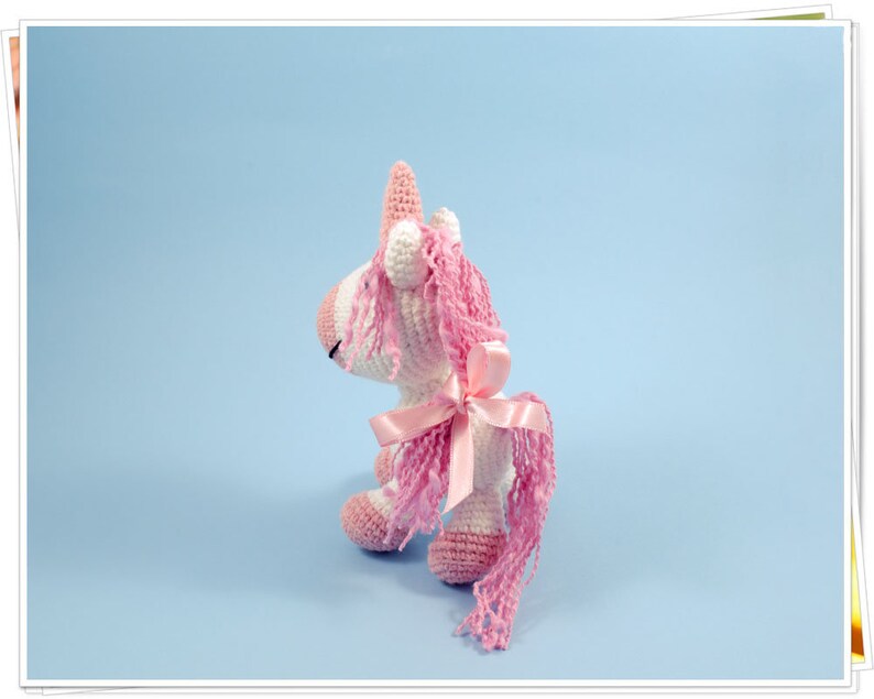 Crochet Amigurumi Pink Unicorn Girl Birthday Unicorn Gift Handmade Fairy Tale Unicorn