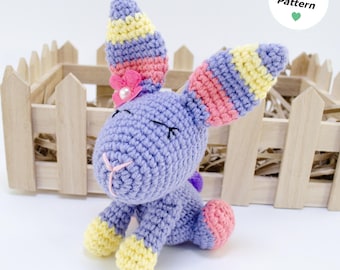 Patrón de mini conejo de Pascua amigurumi de ganchillo / Relleno de cesta de Pascua amigurumi de ganchillo / Mini conejo de Pascua amigurumi en PDF / Regalo de Pascua amigurumi de ganchillo