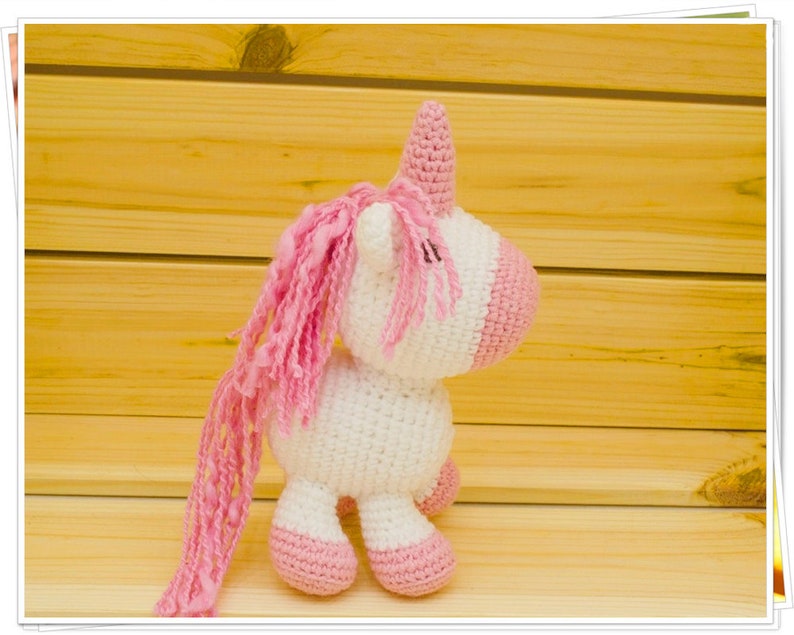 DIY Unicorn Gift Crochet Fairy Tail Unicorn Craft Set Amigurumi Pink Unicorn Kit