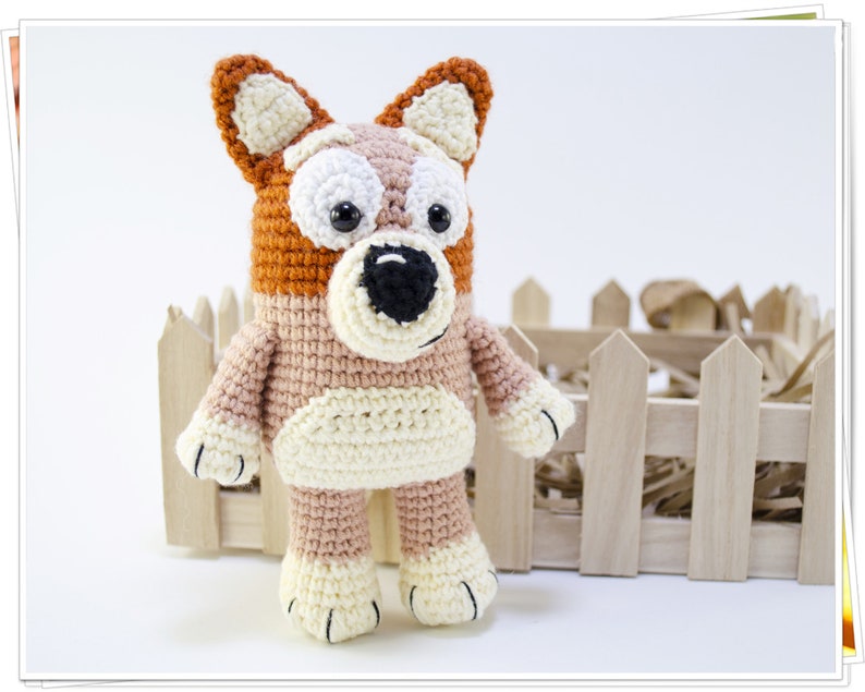 Crochet Brown Heeler Puppy/Amigurumi Heeler Pattern/Crochet Cattle Dog PDF/Crochet Dog Pattern/PDF Heeler Puppy/Crochet Bingo Tutorial image 3
