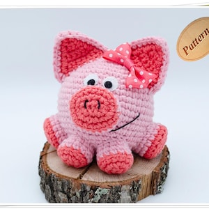 Crochet Mini Pig PDF Pattern/Amigurumi Pig Crochet Tutorial/Crochet Piggy Toy/Amigurumi Mini Pig Keychain/Amigurumi Piglet Crochet Pattern