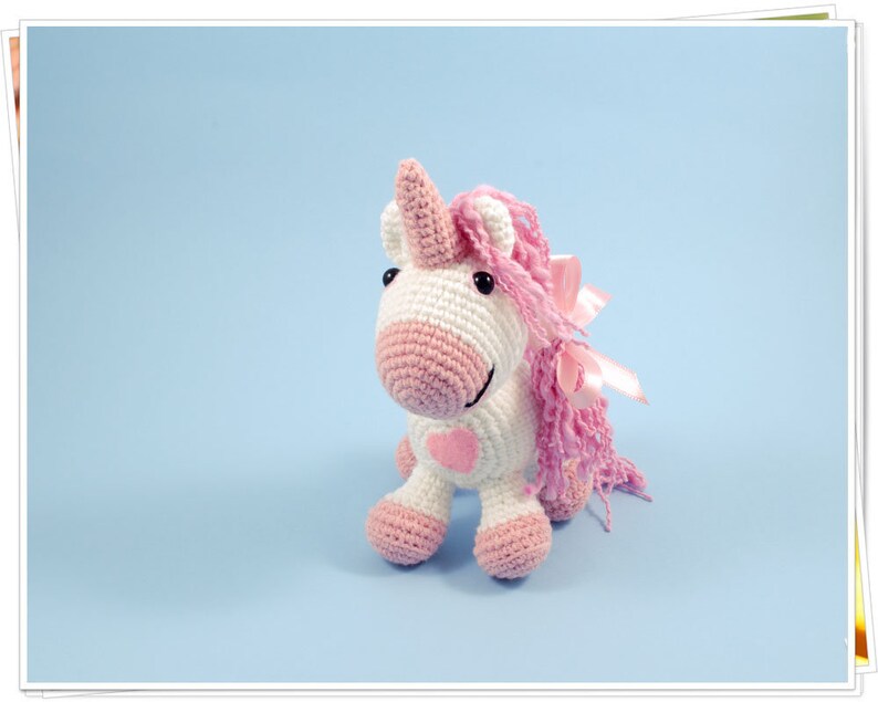 Crochet Amigurumi Pink Unicorn Girl Birthday Unicorn Gift Handmade Fairy Tale Unicorn