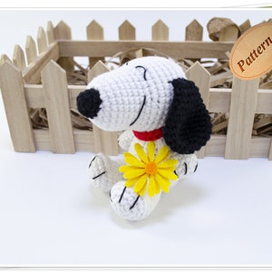 Crochet Snoopy Dog Pattern/Amigurumi Dog Snoopy Crochet Pattern/Snoopy Crochet Doll Pattern/Snoopy Amigurumi Crochet Pattern/Crochet Dog PDF image 1