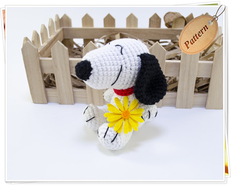 Crochet Snoopy Dog Pattern/Amigurumi Dog Snoopy Crochet Pattern/Snoopy Crochet Doll Pattern/Snoopy Amigurumi Crochet Pattern/Crochet Dog PDF image 1