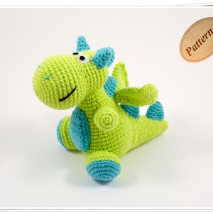 Dragon Crochet Pattern, Amigurumi Dragon Pattern PDF, Crochet Baby Dragon, Crochet Green Dragon PDF, DIY Dragon, Green Dragon Tutorial