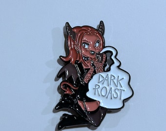 ENAMEL PIN: Dark Roast Devil - for baristas & coffee-lovers