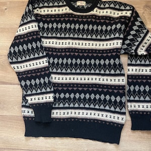 Vintage Wool Nordic-style Pullover Sweater