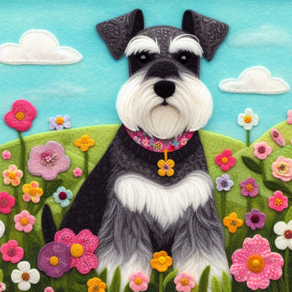 Schnauzer Greeting Birthday Card Etsy