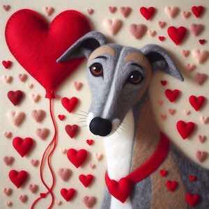 Greyhound Greeting Birthday Card