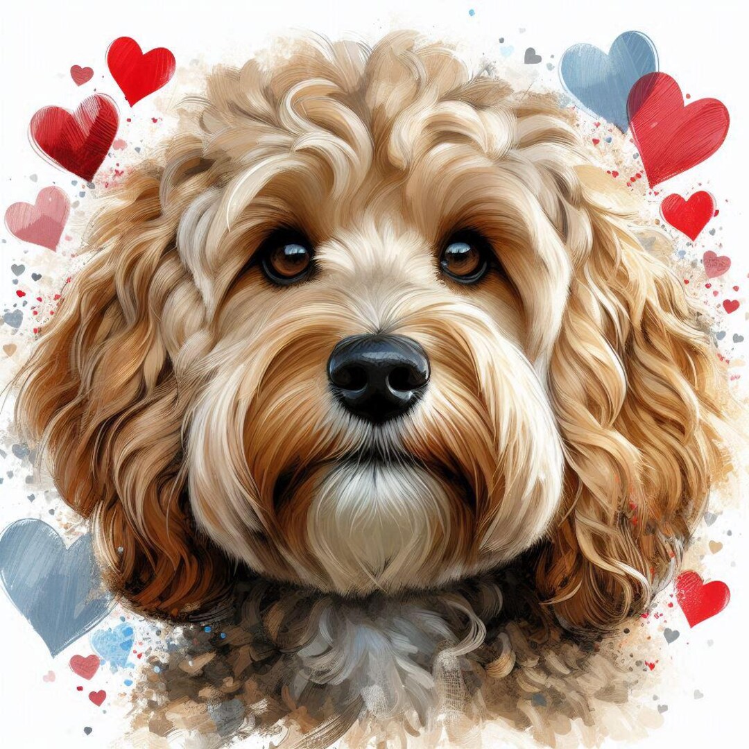 Cockapoo Inside Sign Cockapoo Greeting Card - Blank Inside - Suitable for Valentines ...