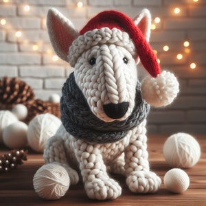 Bull Terrier Christmas Card