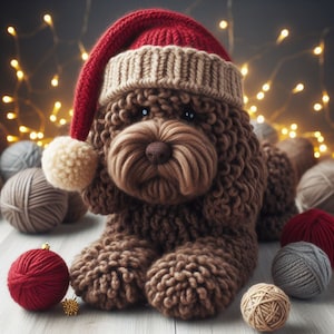 Chocolate Cockapoo Christmas Card