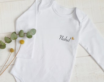 Baby body to personalize name + heart