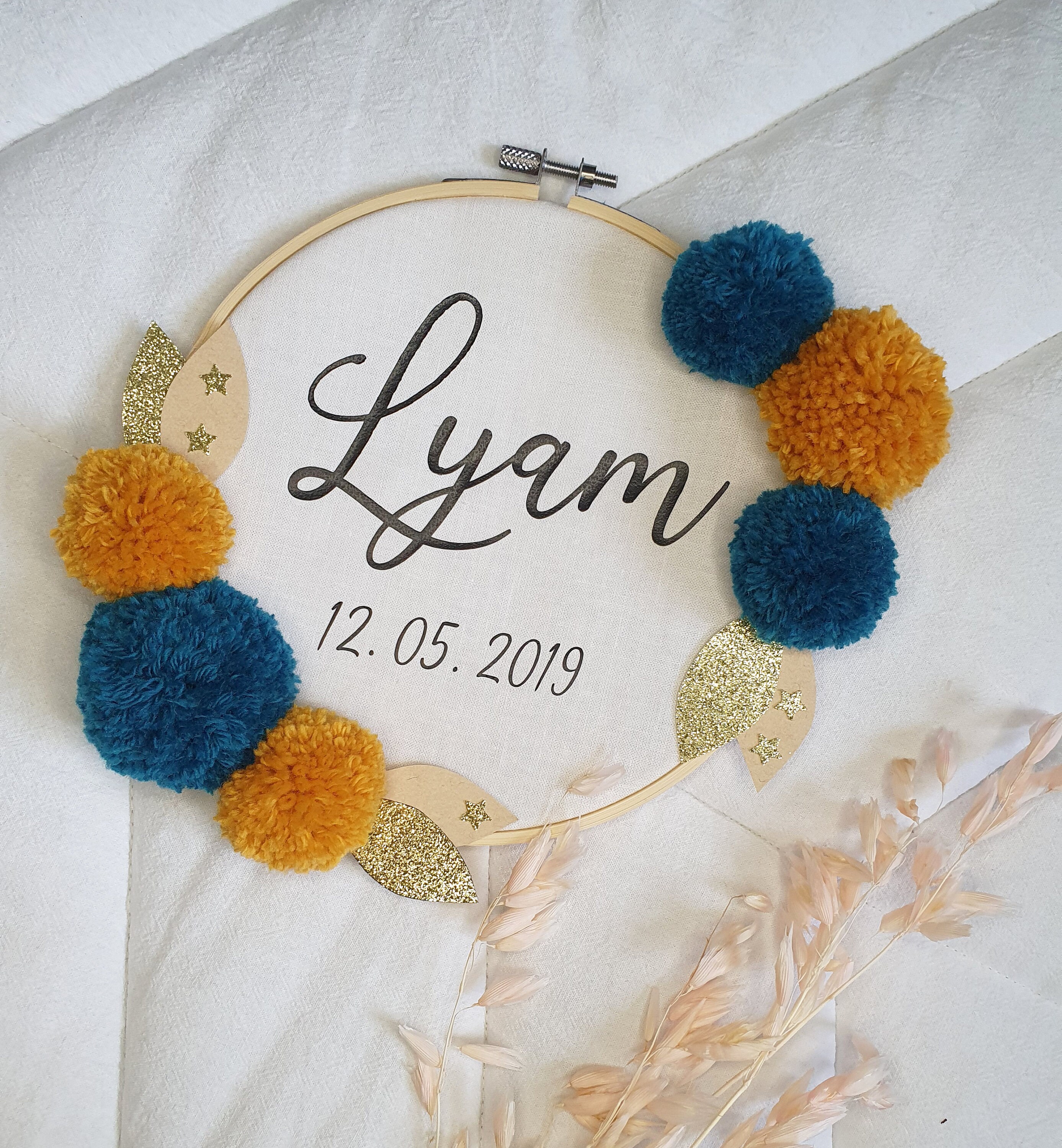 Tambour Prénom et Date de Naissance à Personnaliser