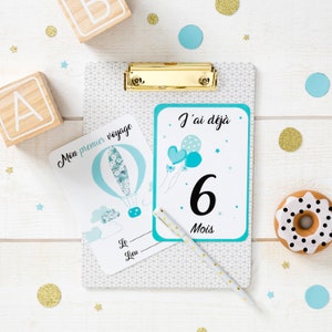 23 Baby milestone cards and its storage pouch to immortalize their development in photos image 6